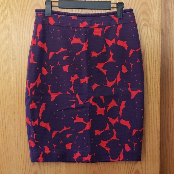 Boden Dresses & Skirts - Boden Shadow Floral Red&Purple Pencil Skirt